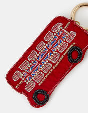 Embellished London Bus Bag Charm, , large