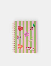 Cherry Stripe Spiral Notebook, , large
