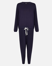 Slouchy Lounge Full-Length Set , Blue (NAVY), large