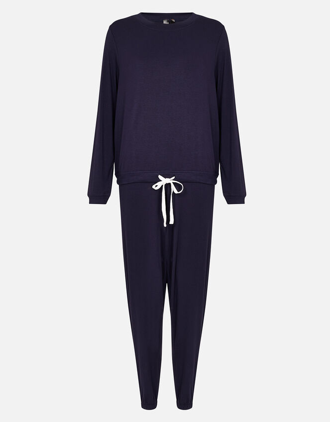 Slouchy Lounge Full-Length Set , Blue (NAVY), large