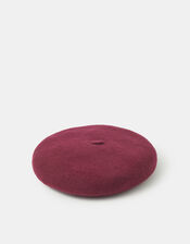 Wool Beret, Red (BURGUNDY), large