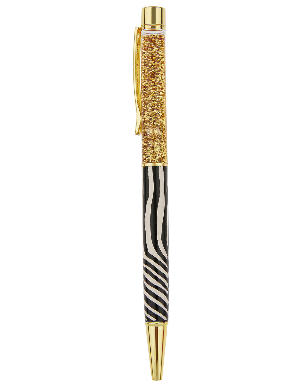 Zebra Glitter Pen Pens & Pencils Accessorize UK