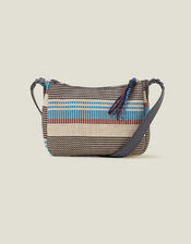 Stripe Woven Cross-Body Bag, , large