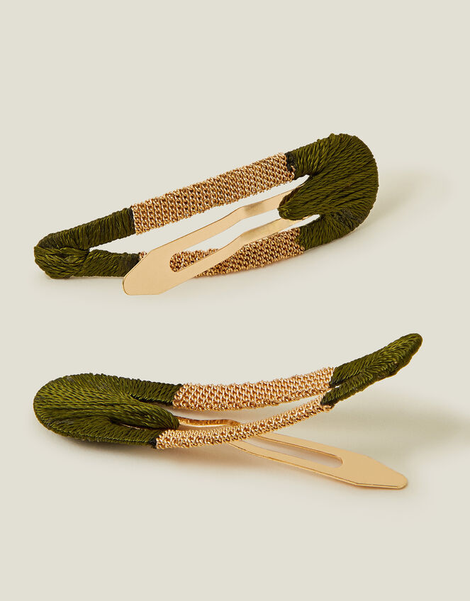 2-Pack Wrapped Hair Clips, , large