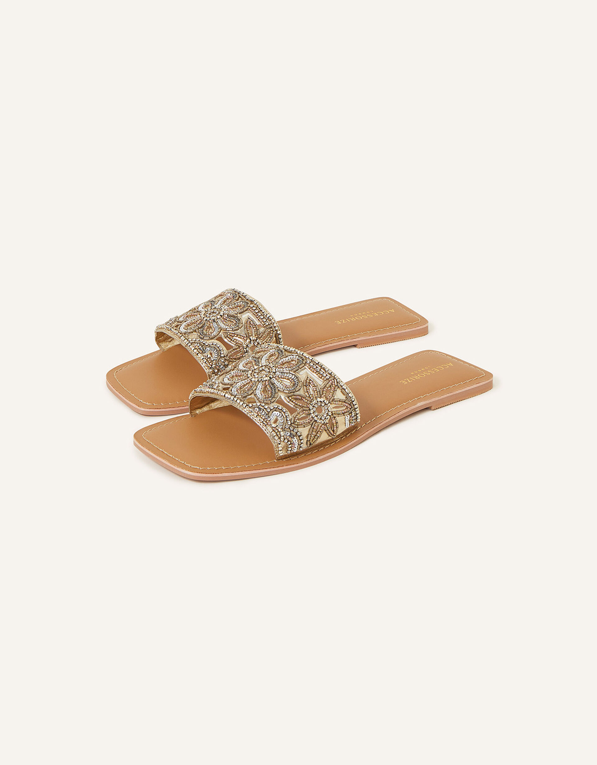 Size 40 Ballerina Sandals - Golden Flowers main image 1
