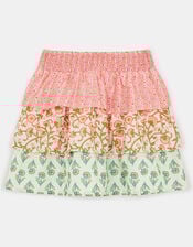 Girls Floral Rara Skirt, Pink (PINK), large