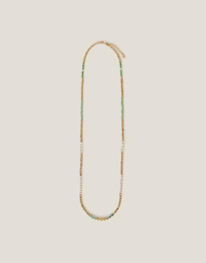 Mix Beaded Rope Necklace, , large