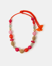 Chunky Resin Beaded Necklace, , large