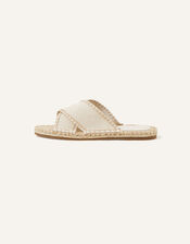 Crossover Strap Espadrille Sandals, Natural (NATURAL), large