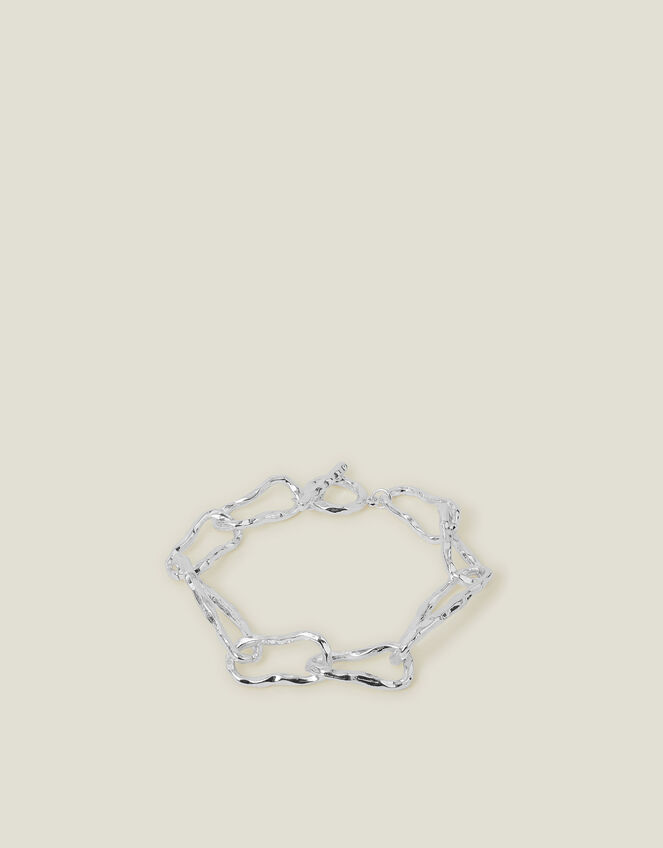 Sterling Silver-Plated Chunky Chain Bracelet, , large