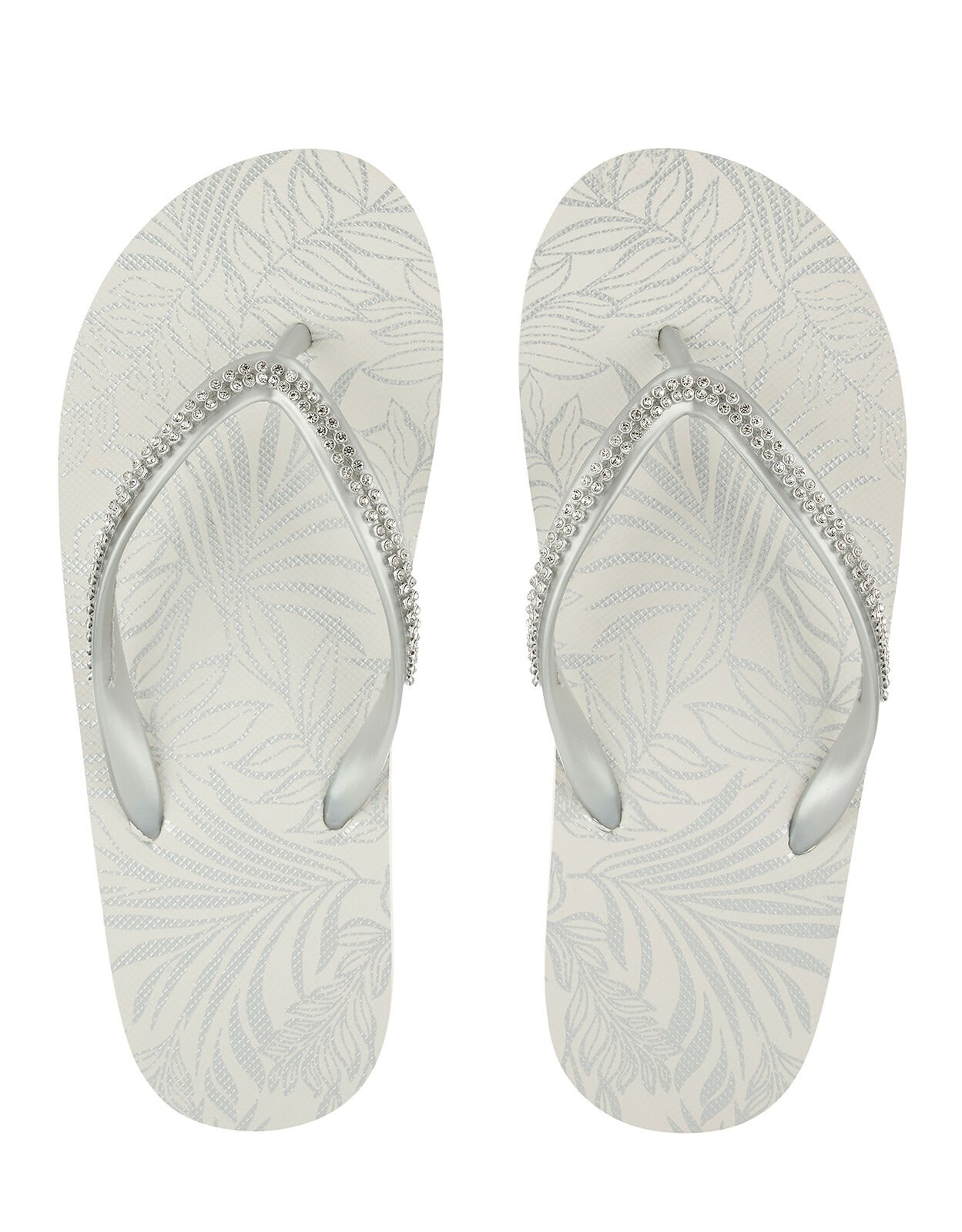 Cheap silver flip flops online