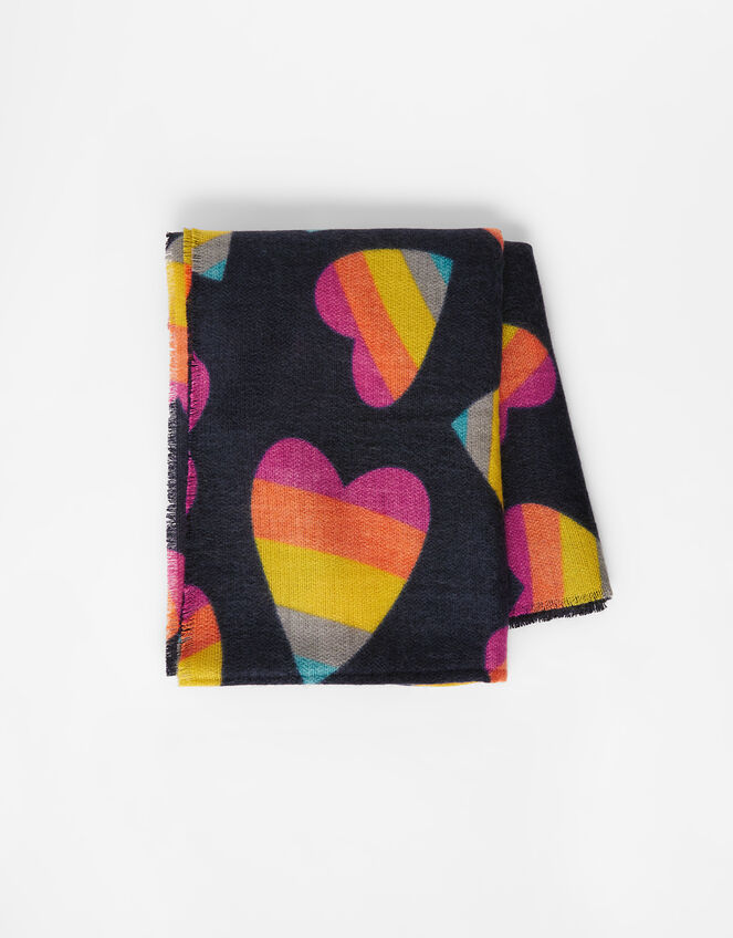 Rainbow Heart Blanket Scarf, , large