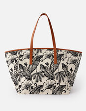 Perla Print Shopper , Black (BLACK/WHITE), large