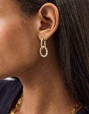 Twist Link Drop Earrings, , large