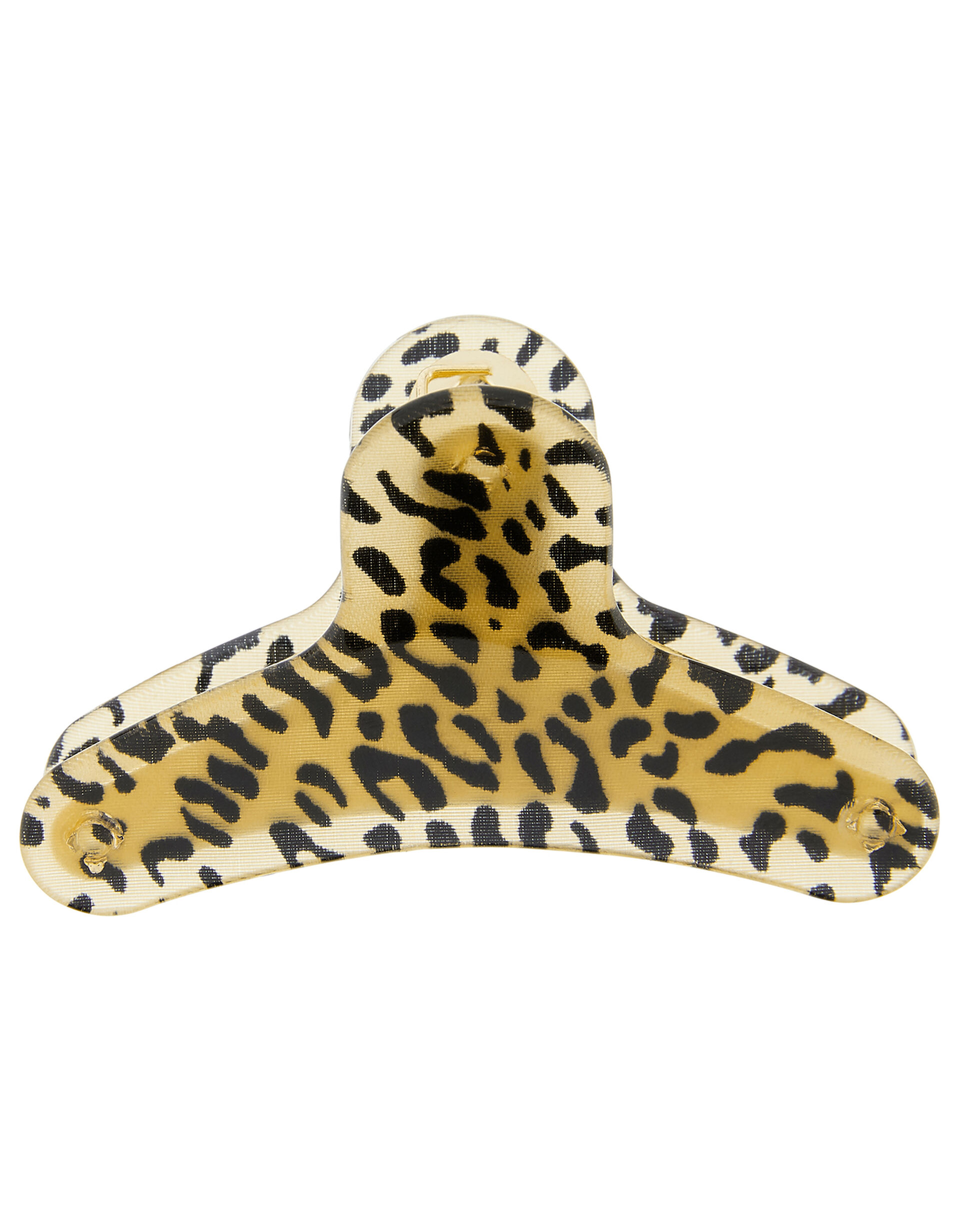 Leopard Print Bulldog Hair Clip, , large