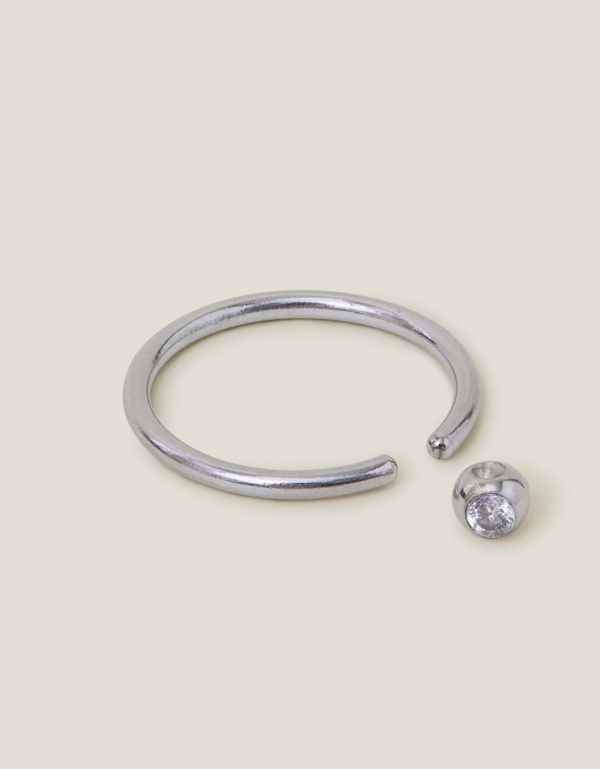 Platinum belly ring top