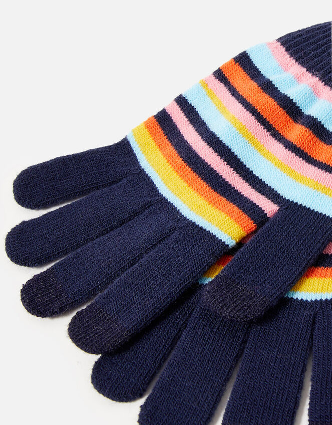 Stripe Stretch Touchscreen Gloves, , large
