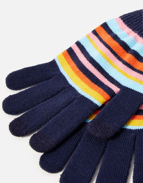 Stripe Stretch Touchscreen Gloves, , large