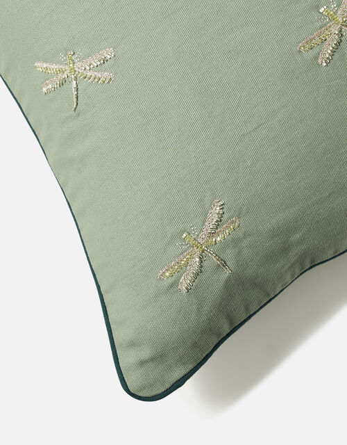 Dragonfly Embroidered Cushion Cover WWF Collaboration, , large
