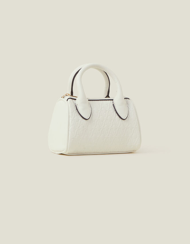 Mini Monogram Handheld Bag, White (WHITE), large