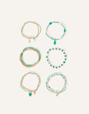 Luxe Beaded Stretch Bracelets 11 Pack, , large