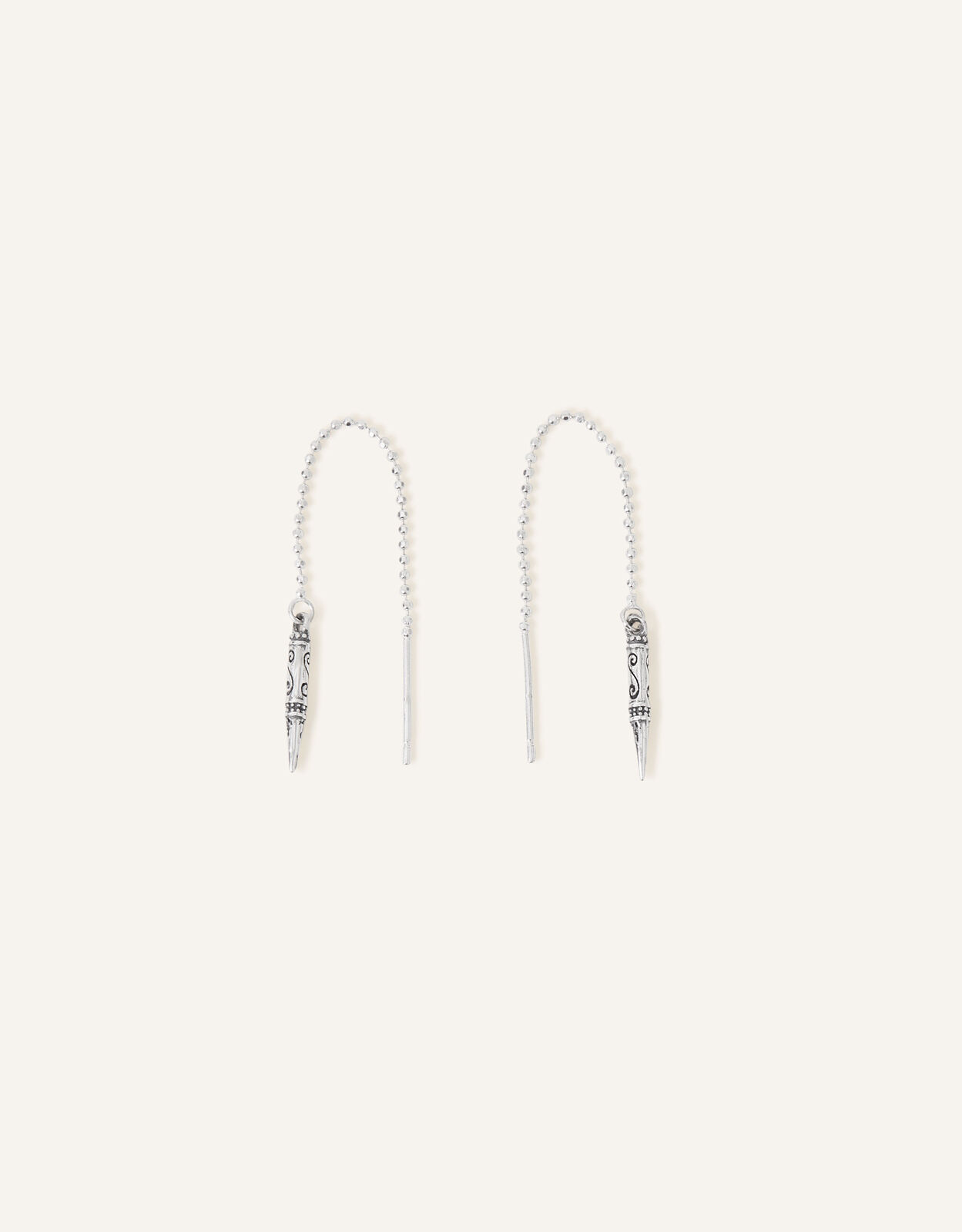Sterling Silver Shard Drop Threader Earrings Sterling silver