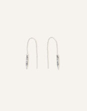 Sterling Silver Shard Drop Threader Earrings, , large