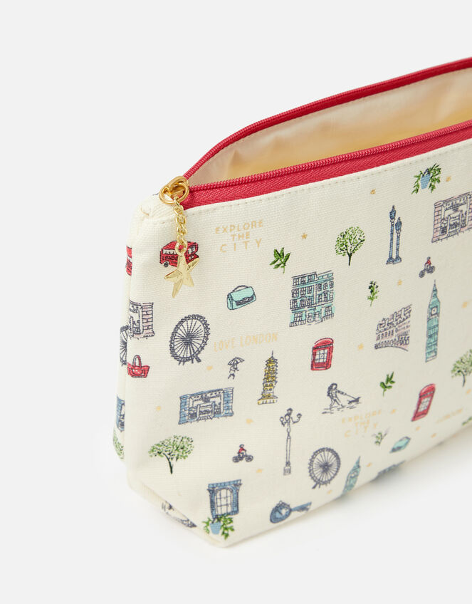 All Over London Cotton Washbag, , large
