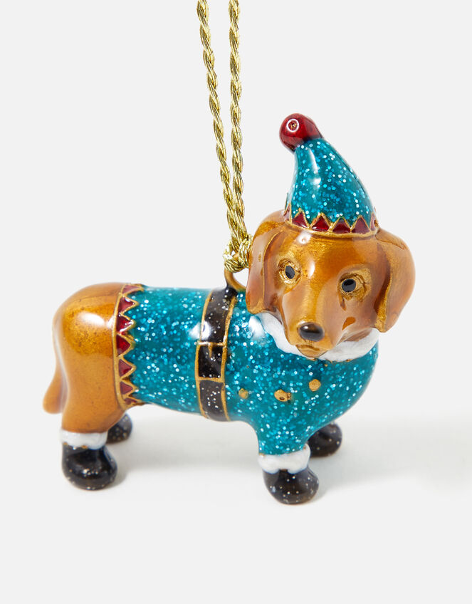 Enamel Sausage Dog Hanging Decoration Accessorize UK Navigation