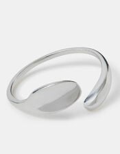 Sterling Silver Adjustable Molten Ring, , large