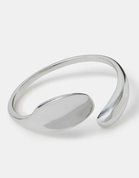 Sterling Silver Adjustable Molten Ring, , large