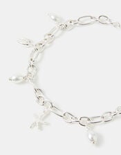 Shell & Pearl Charm Anklet, , large