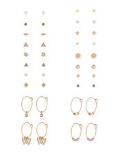 Mixed Shape Hoop and Stud Earring Multipack, , large