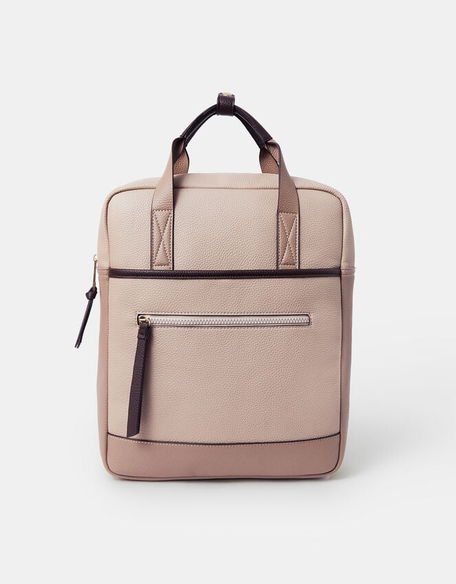 Pocket Top Handle Backpack, Brown (MOCHA), large