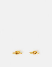 Stainless Steel Knot Stud Earrings, , large