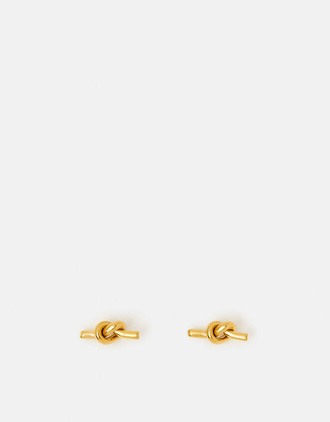Stainless Steel Knot Stud Earrings, , large