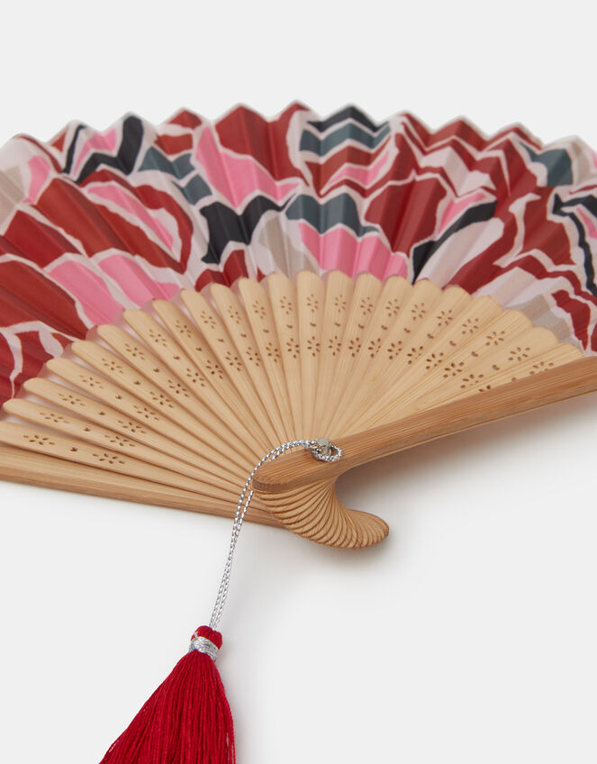 Abstract Print Foldable Fan, , large