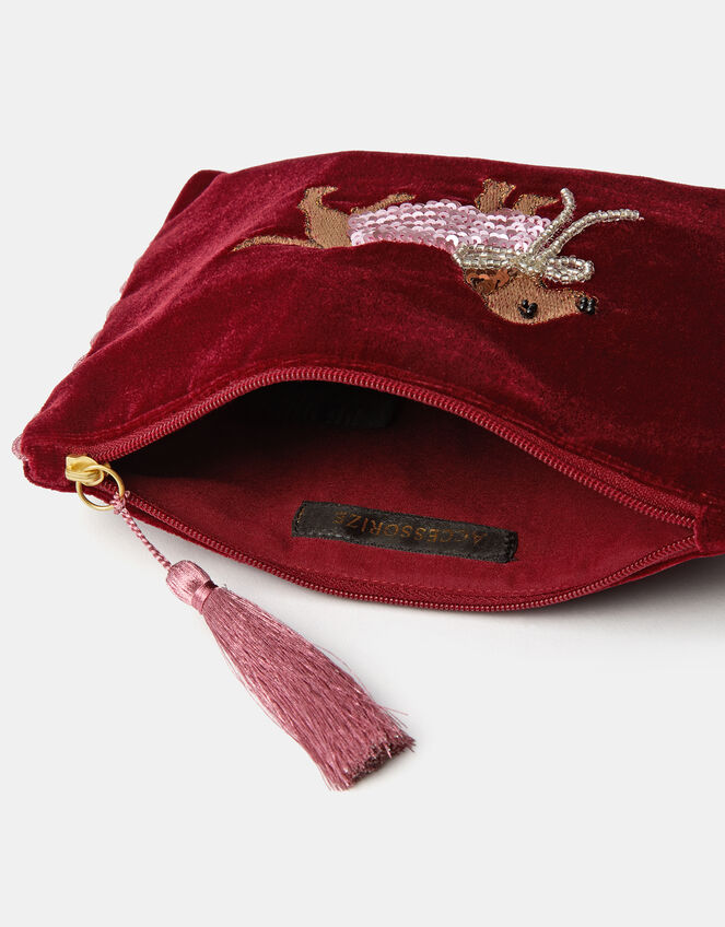 Sausage Dog Velvet Pouch, , large