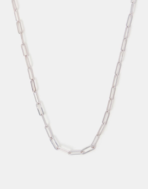 Sterling Silver-Plated Paper Clip Chain, , large
