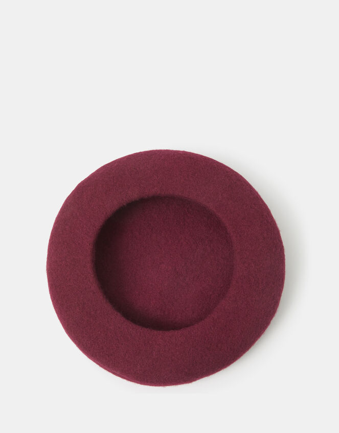 Wool Beret, Red (BURGUNDY), large