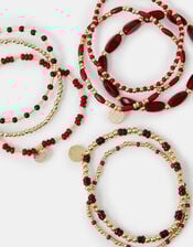 8-Pack Mix Bead Stretch Bracelets, , large