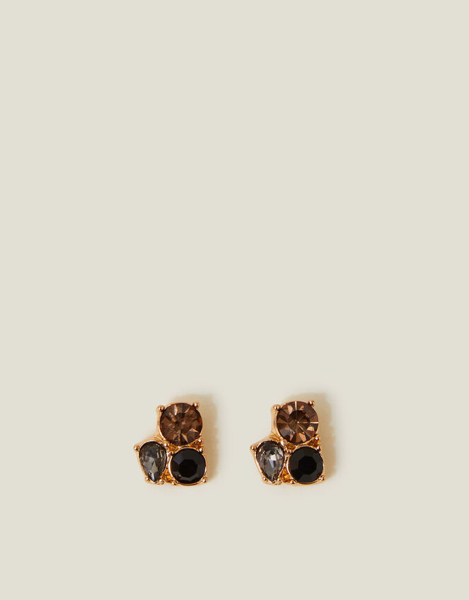 Gem Cluster Stud Earrings, , large