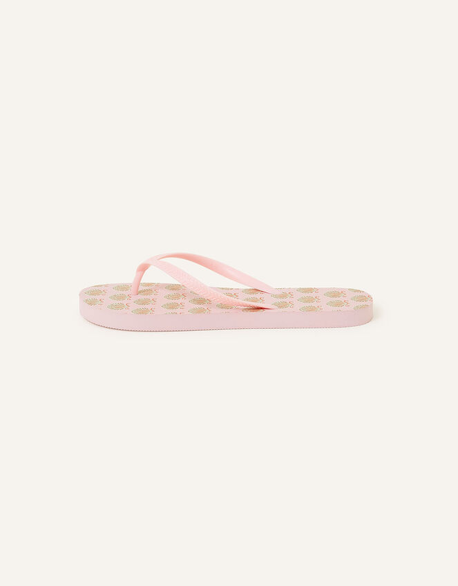 Shell Print Flip Flops, Pink (PINK), large