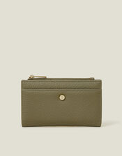 Fold-Over Faux Leather Purse, Green (KHAKI), large