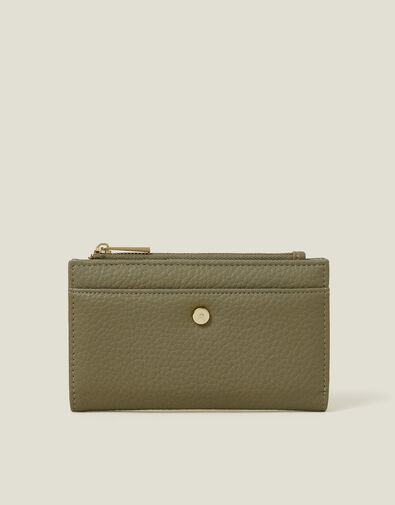 Fold-Over Faux Leather Purse, Green (KHAKI), large