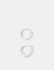 2-Pack Sterling Silver-Plated Irregular Rings, Silver (ST SILVER), large