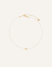 14ct Gold-Plated Starfish Mother of Pearl Necklace, , large
