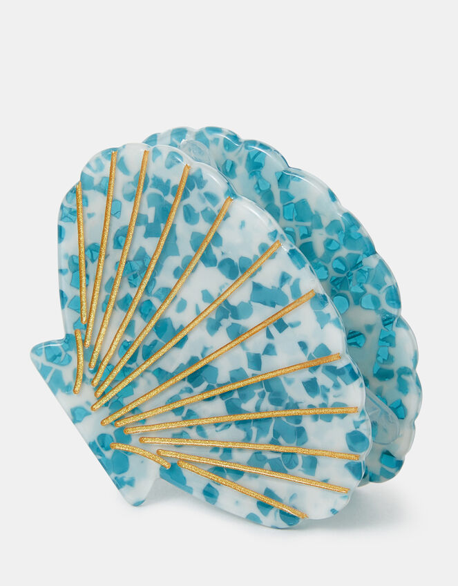 Shell Resin Claw Clip Blue, , large