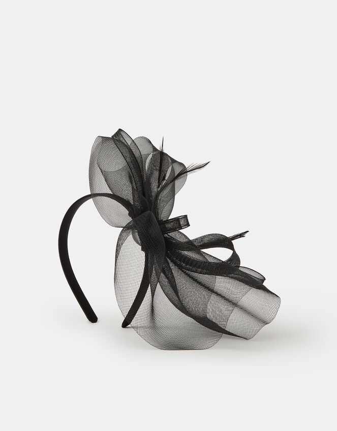 Mini Crin Fascinator, Black (BLACK), large