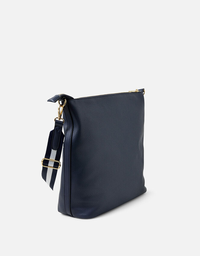 Sasha Webbing Shoulder Bag, Blue (NAVY), large
